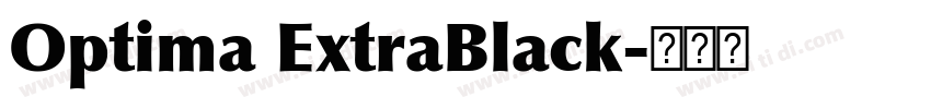 Optima ExtraBlack字体转换